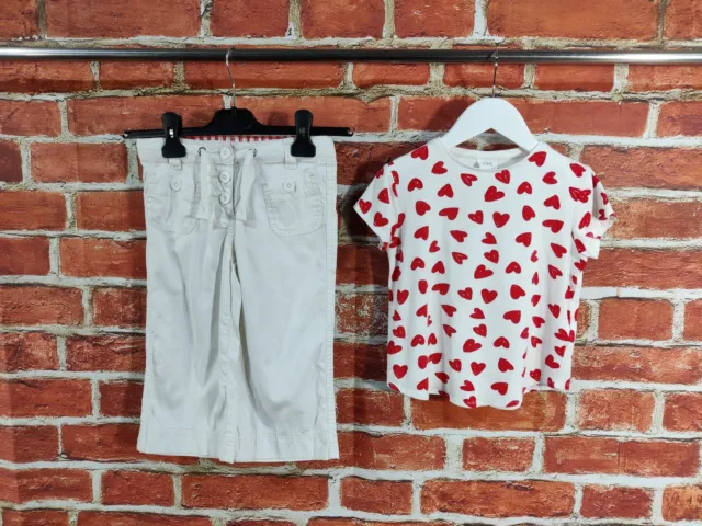 Girls Bundle Age 5-6 Years Boden Zara Trousers T-Shirt Summer Holiday Set 116Cm