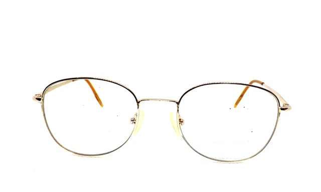 Monture Optique Vintage Vuarnet - Lunettes De Vue Ovales Dorées Rétro Années 80, Motif écaille De Tortue