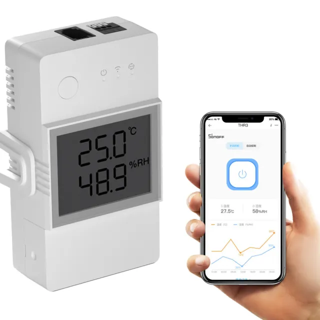 Sonoff TH Elite 16/20A Smart WiFi Temperature Humidity Monitoring Switch &Sensor