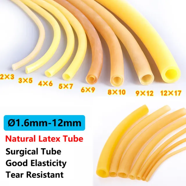 Ø1.6mm-12mm Natural Latex Rubber Tube High Elastic Band For Medical Hemostasis