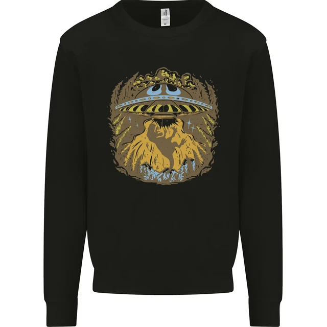 Dinosaur Abduction Aliens UFO T-Rex Kids Sweatshirt Jumper