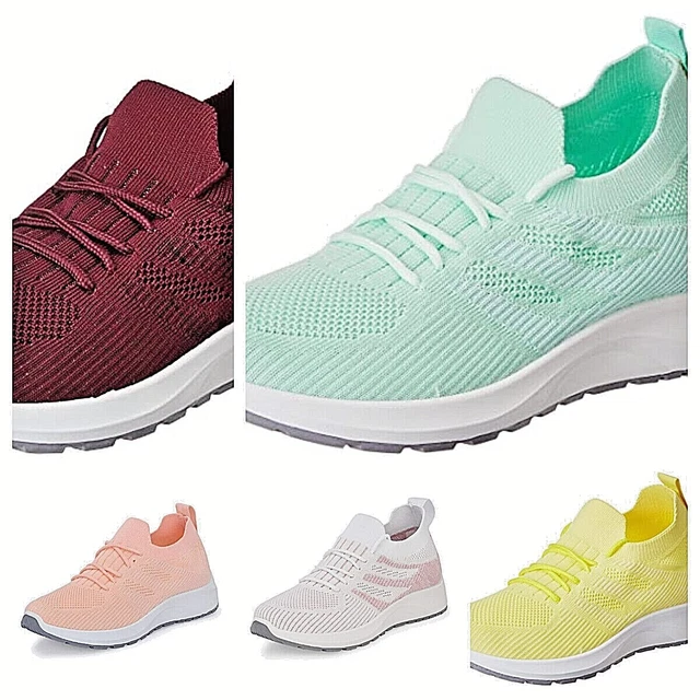 Donna Atletico Corsa Scarpe Comodo Rimbalza Indietro Suola US 5-10 Fitness Set B