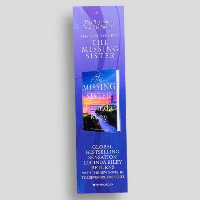 Missing Sister Lucinda Riley Collectible PROMOTIONAL BOOKMARK -not the book