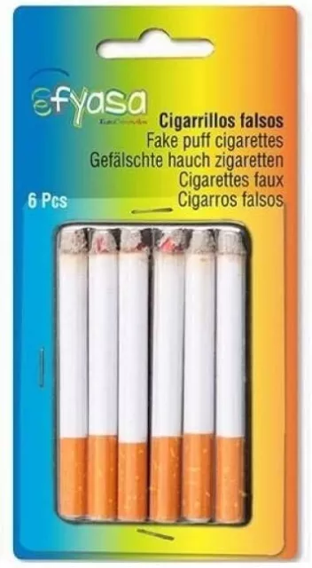 CARNEVALE HALLOWEEN SET 6 Sigarette Finte Puff Puff Fake Puff Cigarettes  EUR 4,00 - PicClick IT
