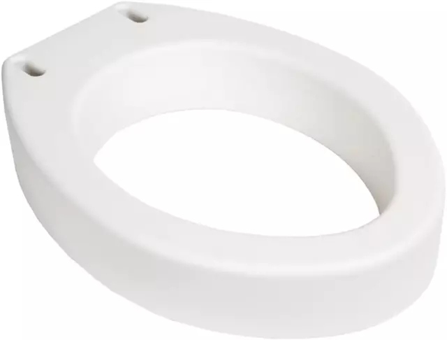 Raised Elevated Toilet Seat Riser for an Elongated Toilet and Compatible with To