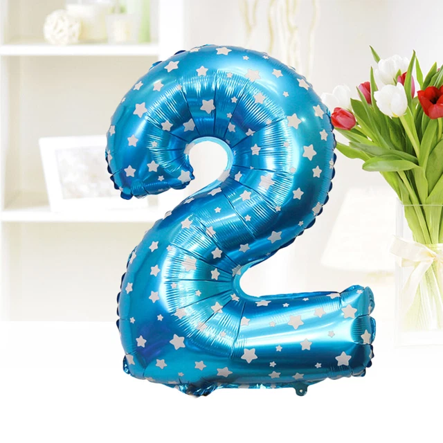 Palloncino A Forma Di Numero 6 Gigante 102 Cm In Pellicola Metallizzata Blu | Per Compleanni E Feste
