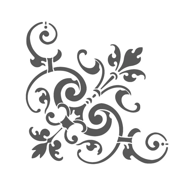 Corner Stencil Reusable Template Simone for Wall DIY decor