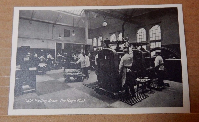 Postcard The royal mint Gold rolling Room unposted