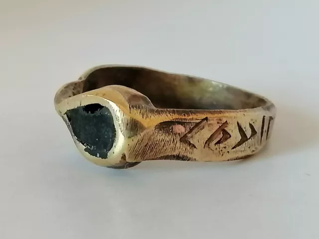 Rare Ancient Bronze Ring Vintage-Antique Viking Style Old Artifact Authentic