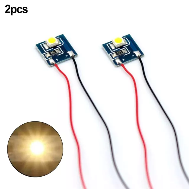 Premium Quality Prewired Warm White LED Lights for Model Railway 2 Pack