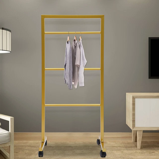 Clothes Holder Rack Storage Closet Hanger 3 Layer Heavy Duty Home Garment Shelf