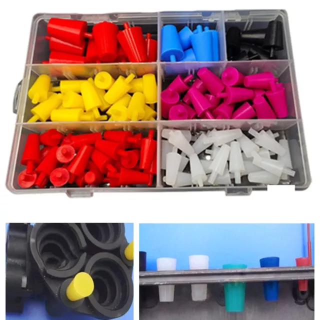 Practical 60 Piece Silicone Hole Plug Set Perfect for Powder Coating and More