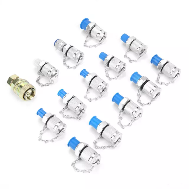 14x Hydraulic Pressure Test Point Coupling Adapter Kit For Hydraulic System ZOK