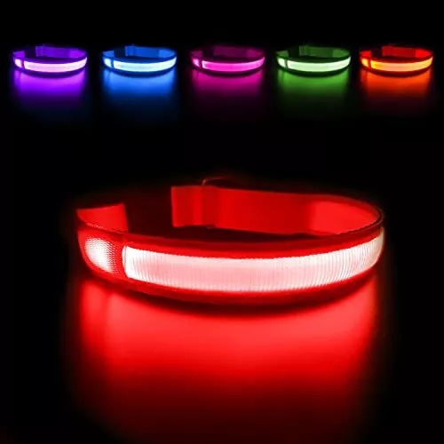 Collar Luminoso Perro de Mascota, 3 Modos Collar Perro Luz con Recargable y