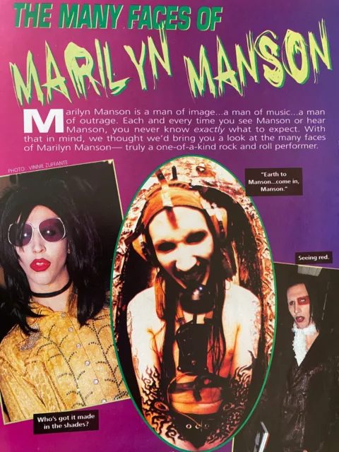 Marilyn Manson, Full Page Vintage Clipping