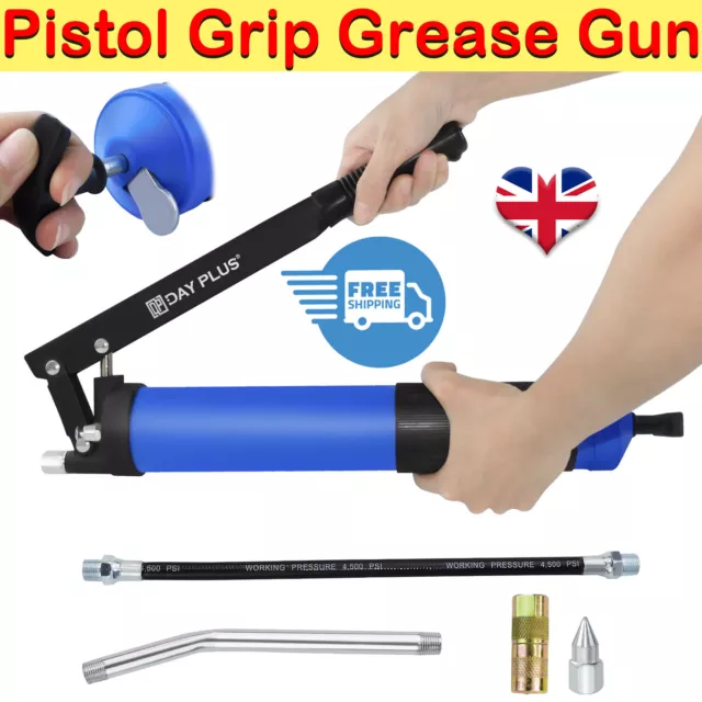 Handle Grease gun Kit Heavy Duty Pistol Grip 10000 psi with Flexible Hose NEW