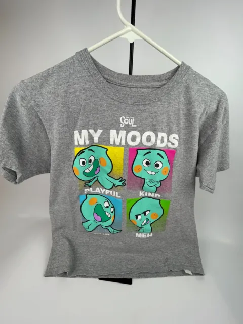 Disney Pixar Soul T-Shirt "My Moods" Kids Size XXL Gray Unisex Boys Girls Top