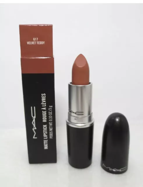 Mac Matte Lipstick In Shade #617 Velvet Teddy 0.10 Oz Boxed