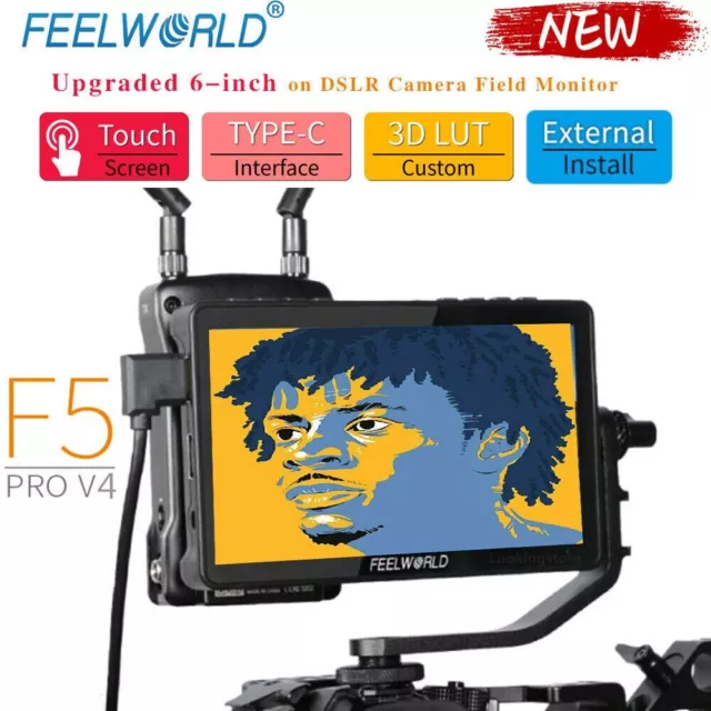 Feelworld F5 Pro V4 6 Zoll Touchscreen 3D LUT 4K HDMI DSLR Kamera Feldmonitor