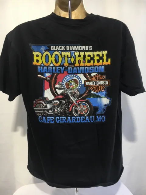 HarleyDavidson 2011 Men's  Boot heel Short Sleeve CrewNeck Cotton T-Shirt