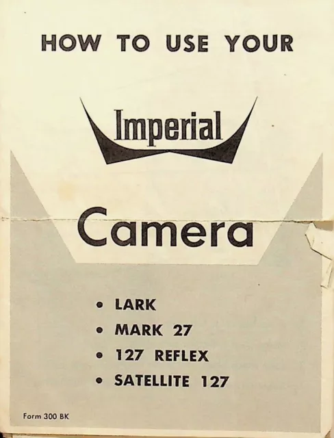 Folleto de instrucciones para cámara fotográfica Imperial -BB-45
