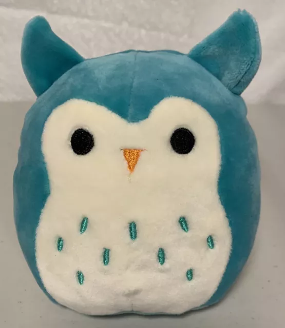 SQUISHMALLOWS PLUSH WINSTON Blue Owl Small Stuffed Animal Embroidered ...
