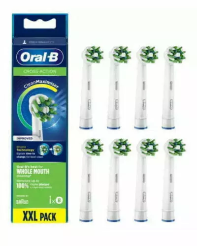 Oral-B CrossAction Toothbrush Heads - Pack Of 8