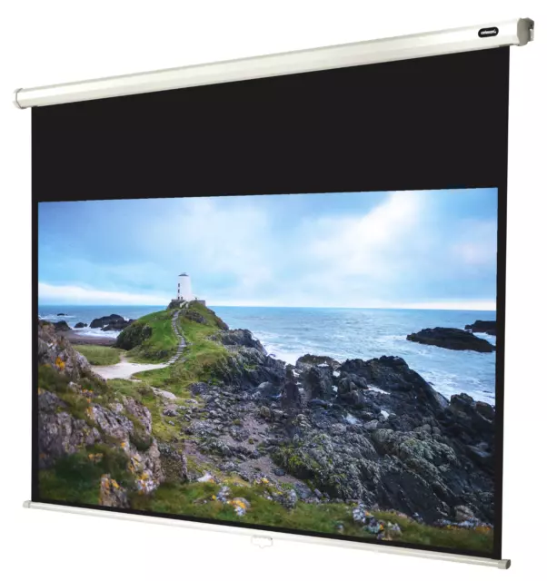 celexon manuell ausziehbare Heimkino und Büro Rollo Leinwand Eco 160x90cm 16:9