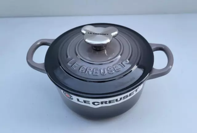 Rare! Le Creuset Tradition Dutch Oven #14 w/Bear Knob - Oyster- 1 quart - NIB