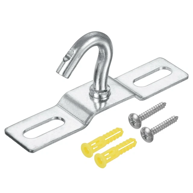 3Pcs Pad Eye Plate Ceiling Hooks 79mm Wall Mount Hanger Galvanized Iron