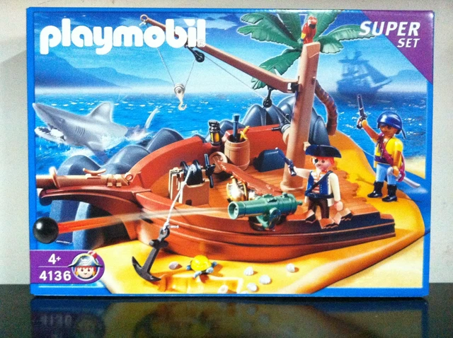 NEW SEALED PLAYMOBIL 70556 Pirates Island w/Treasure Cove Hideout 120 Pc  Toy Set