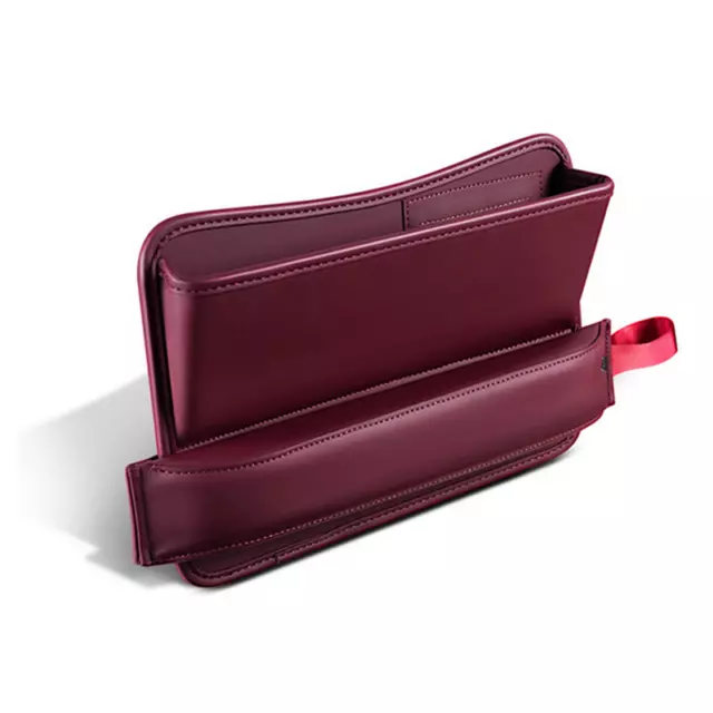 Car Seat Gap Catcher Storage Box Leather Cards Keys Phone Holder Organizer Bag