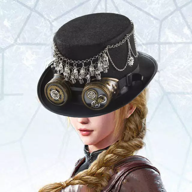 STEAMPUNK TOP HAT Fashion Performance Hat for Punk Cosplay Wedding ...