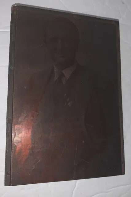 COPPER PLATE ETCHING PRINTING BLOCK - Lord Lothian British Ambassador To The U.S