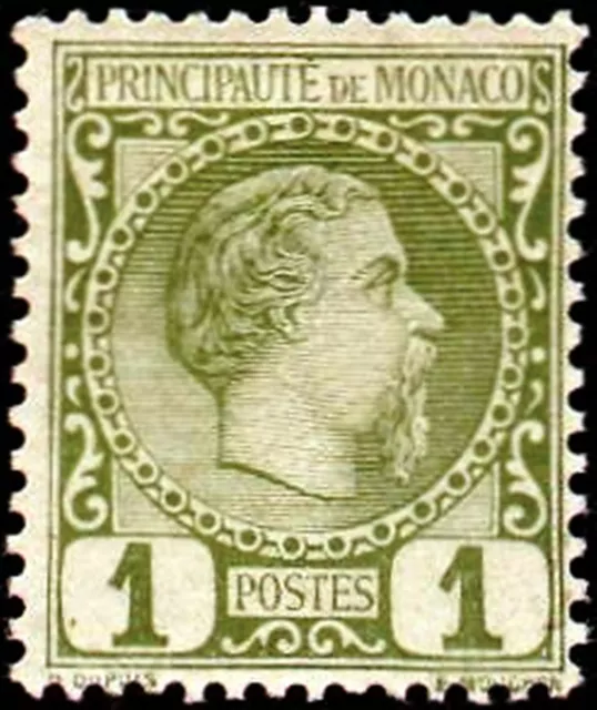 Monaco Stamp Timbre Yvert N° 1 " Prince Charles Iii  1 C " Neuf Xx Ttb