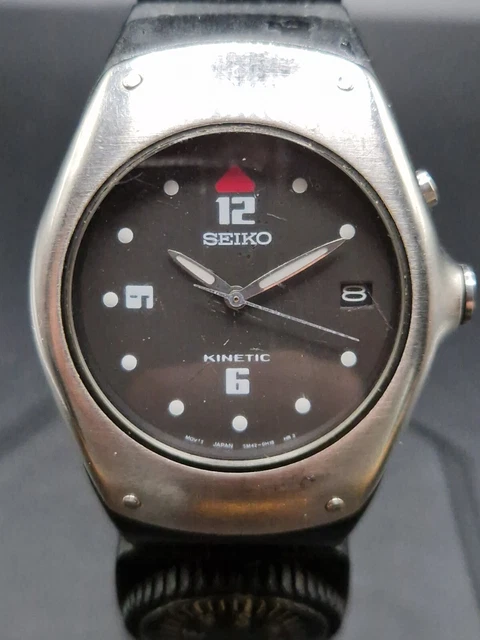 thumbnail image 2 of Seiko Kinetic Windward SKA058 / SKH064 Watch Parts – 3 Gold Links & Stainless (Men's) 2 of 6