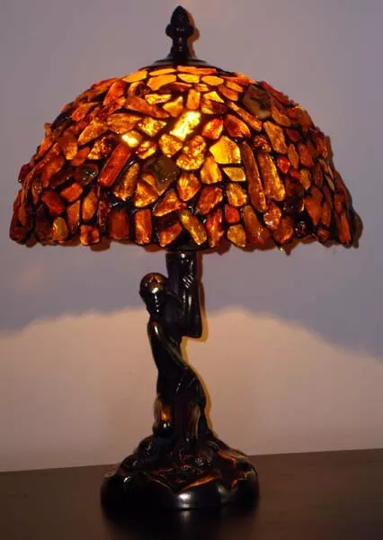 Bernsteinlampe Tischlampe Tiffany - Bernstein Lampe 25