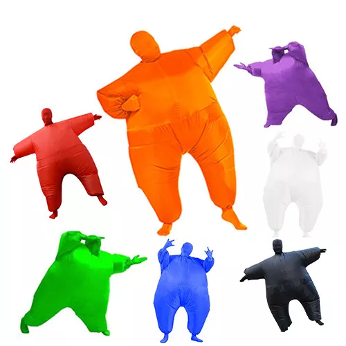 Fan Operated Inflatable Fancy Chub Fat Masked Suit Dress Party Costume AU