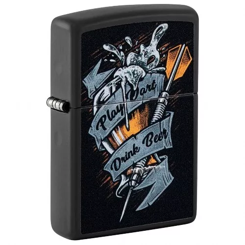 ZIPPO schwarz matt Darts Design 60006765