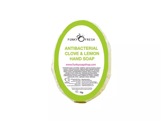 Cleansing Clove & Lemon Hand Soap, 100% Natural & Handmade, 70g