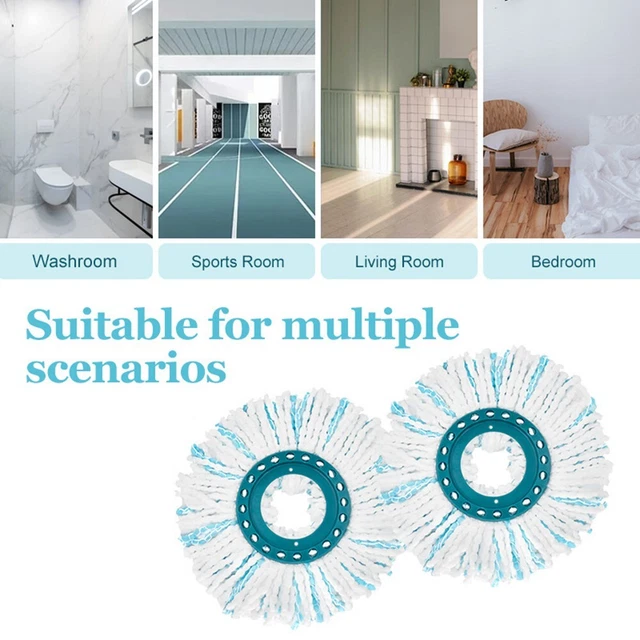 4 Testine Ricambio Leifheit Clean Twist - Microfibra Assorbente Per Mocio