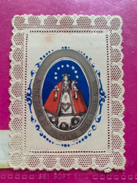 Santino Holy Card Piccolo Merlettato, Notre Dame - Rif. 11220