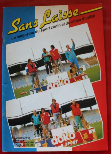 SANS LAISSE, Sport canin & chien d'utilité - Magazine n°36 (1990)