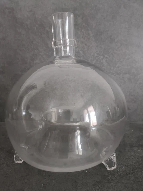 Ancien gobe-mouche en verre soufflé bouche – piège à insectes vintage – art populaire - France