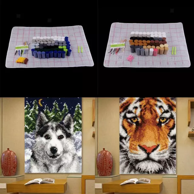 Large Latch Hook Rug Kit for Adults Animal  Latch Hook Kits With Printed Canvas