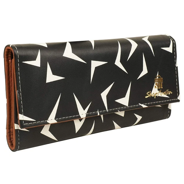 Artificial Cuero Estampado Embrague Cartera para Mujeres Bolso Embrague