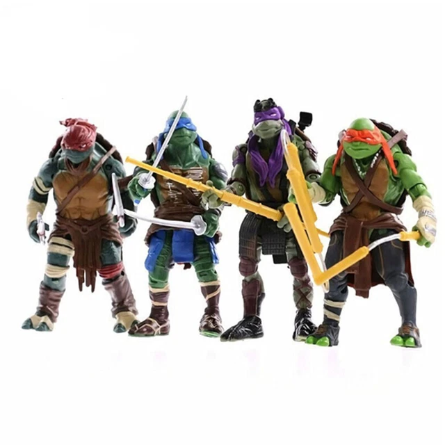 4PCS Lot TMNT Teenage Mutant Ninja Turtles Action Figures Anime Movie