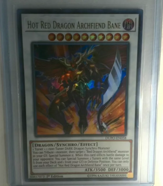 Hot Red Dragon Archfiend Bane - DUPO-EN058 - Ultra Rare - 1st Edition - M/NM-YGO