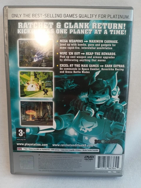 RATCHET AND CLANK 2 Locked and Loaded (PS2) Playstation 2 Platinum Edition £8.88 PicClick UK