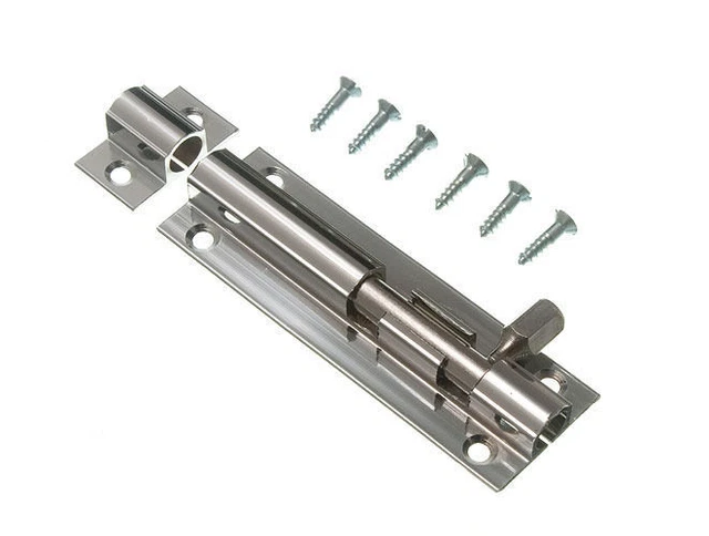 SISI UK® 75mm Door Bolt, Polished Chrome Barrel Door Bolt Lock, Door - View #3